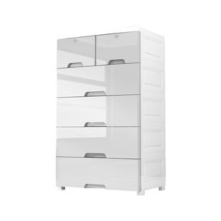 特大号70CM面宽加厚塑料抽屉式收纳箱盒多层玩具储物柜衣服收纳柜