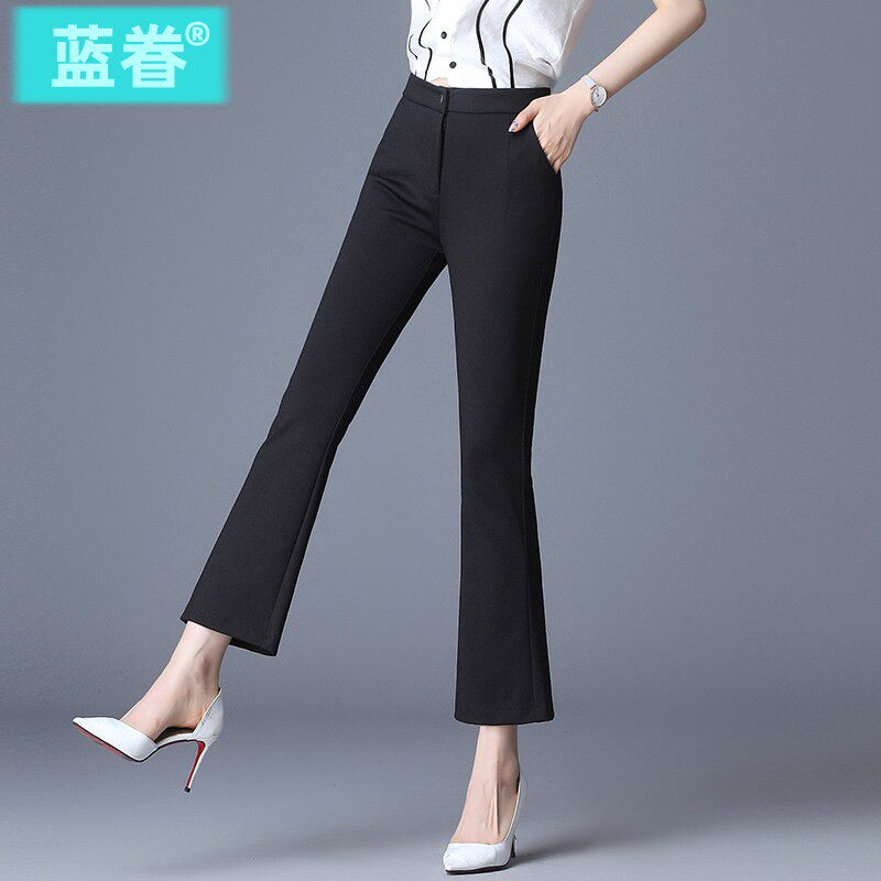 九分西装微喇叭裤子女春夏职业小个子职业2026新款高腰显瘦马蹄裤
