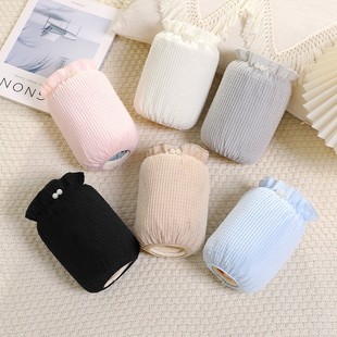 韩版简约长款纯色防污袖套秋冬成人工作耐脏羽绒服护袖白色套uj48