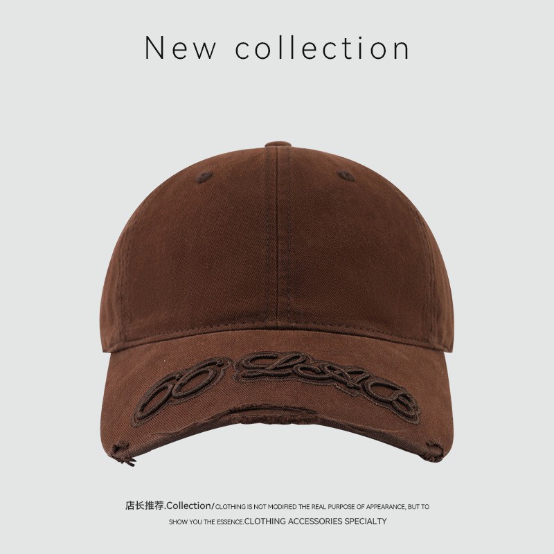 美式个性街头磨毛帽檐刺绣棒球帽薄荷曼波绿抽绳绑带设计感鸭uj18