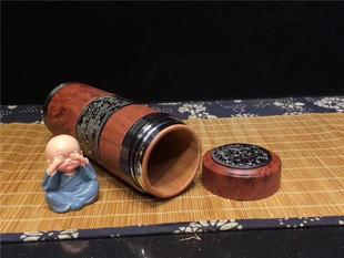 红豆杉水杯 赤柏松养生杯子 红豆杉茶杯保温杯木雕摆件工艺品礼品