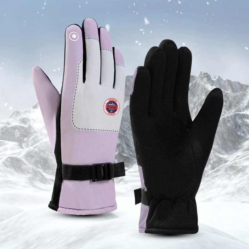 手套男冬季女保暖骑行防寒加绒加厚防风防水骑车摩托车滑雪棉uj53