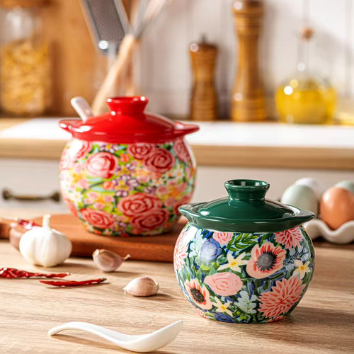 田园风陶瓷猪油罐创意2025新款