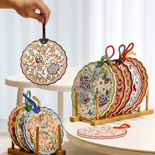 创意轻奢烫金陶瓷隔热垫家用