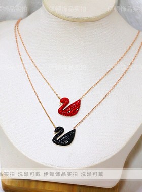 轻奢红色钛钢锁骨链高级感百搭款