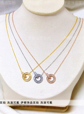 钛钢不掉色环环相扣ins网红项链