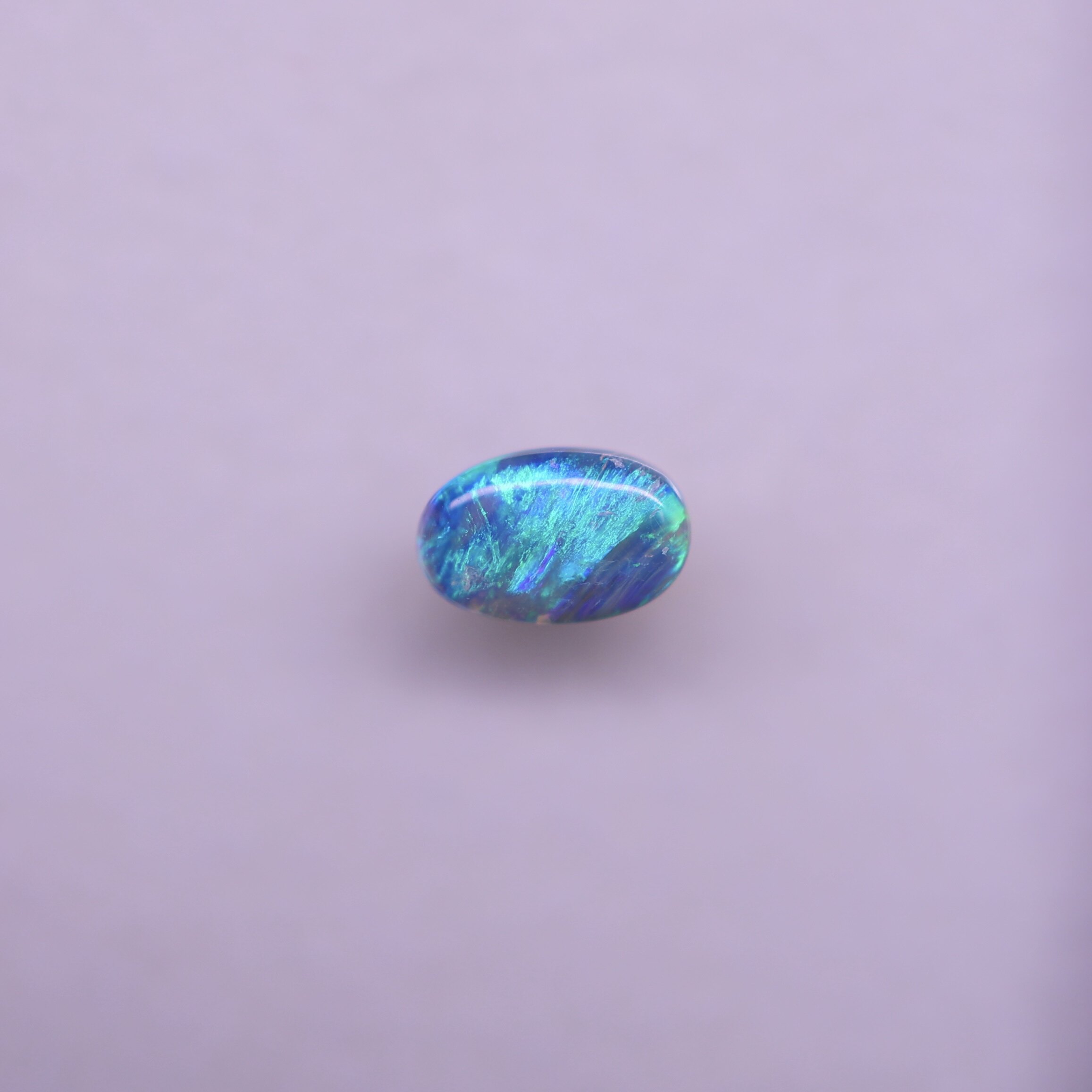 澳大利亚闪电岭天然蓝绿彩水晶欧泊裸石戒面可定制镶嵌戒指吊坠