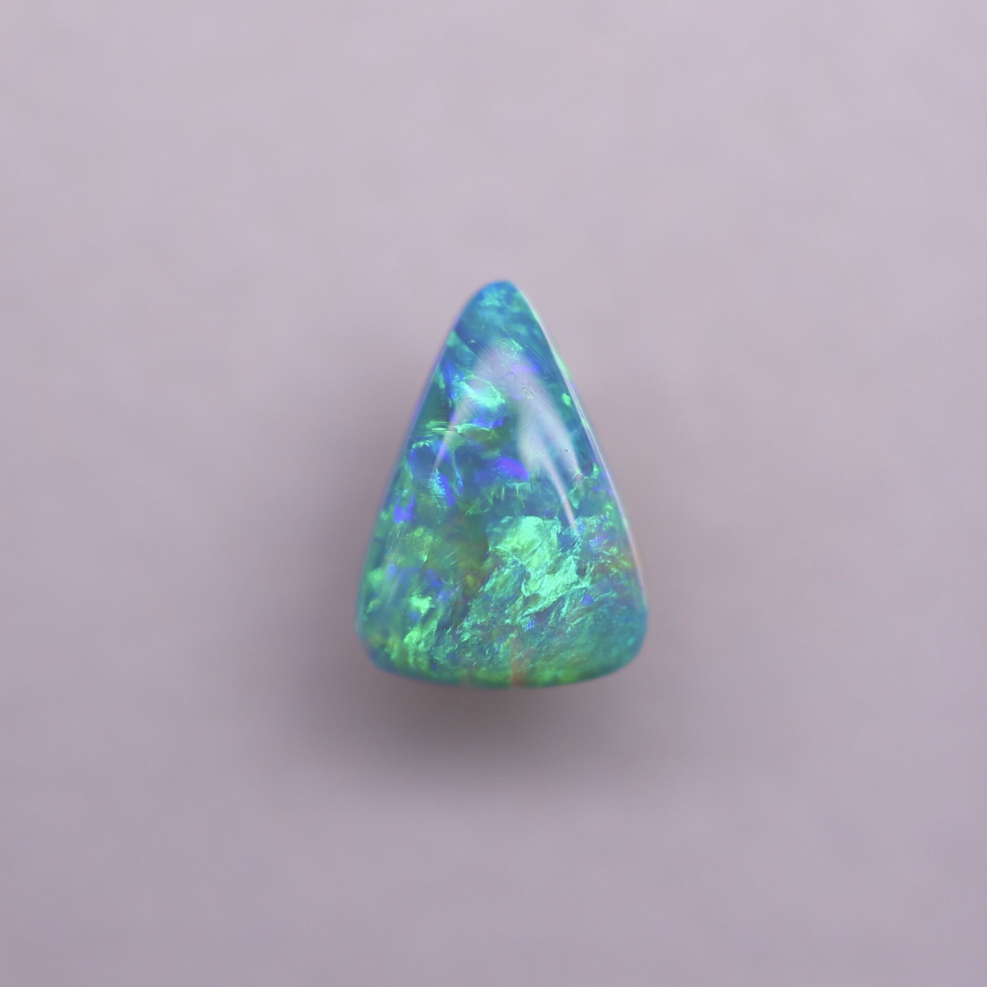 澳大利亚闪电岭天然蓝绿彩水晶欧泊裸石戒面可定制镶嵌戒指吊坠