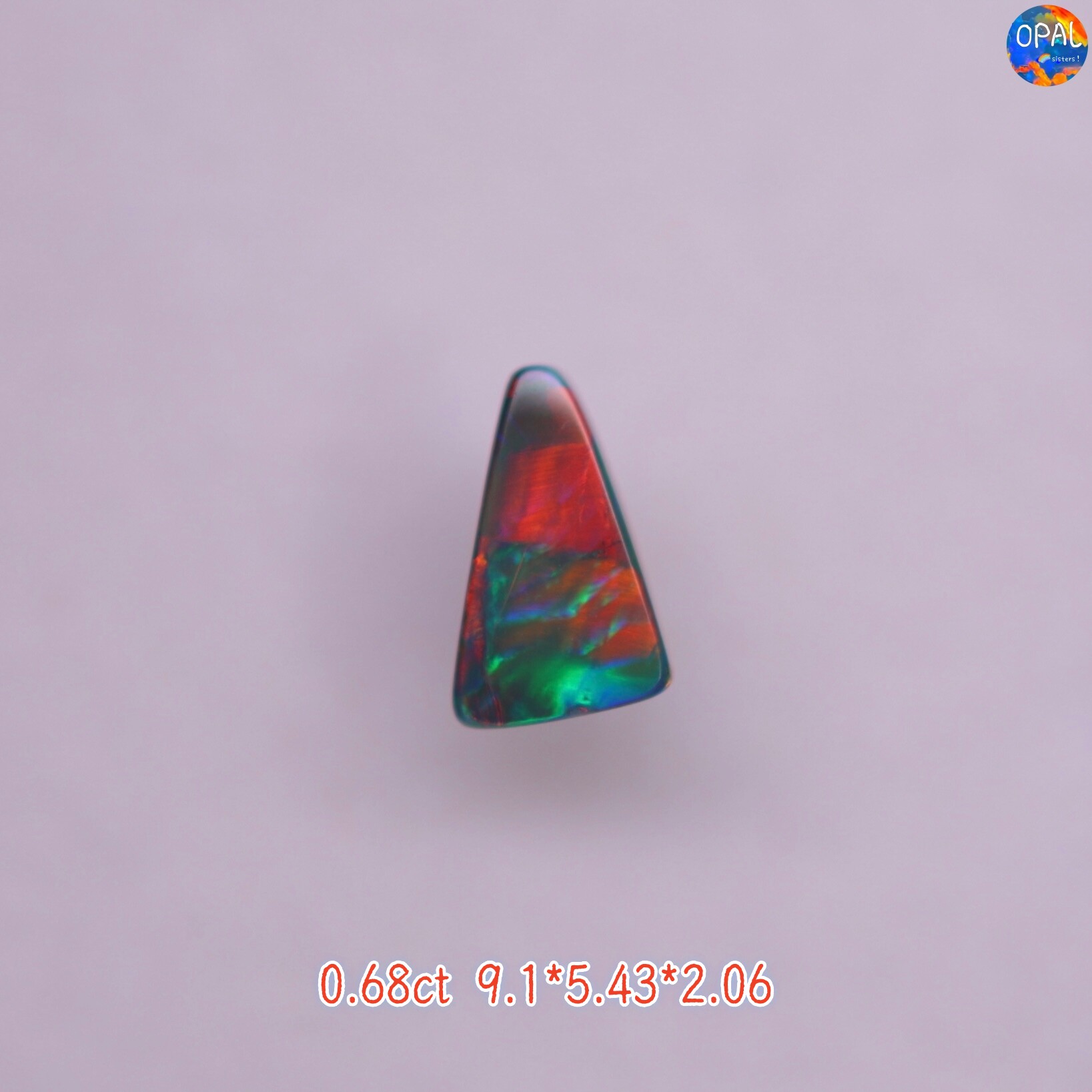 澳大利亚闪电岭天然红彩黑欧泊裸石戒面可定制镶嵌戒指吊坠