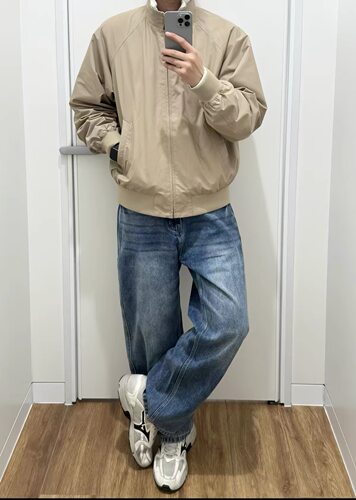 男装女装哈灵顿立领长袖夹克拉链外套百搭休闲茄克484610/487318