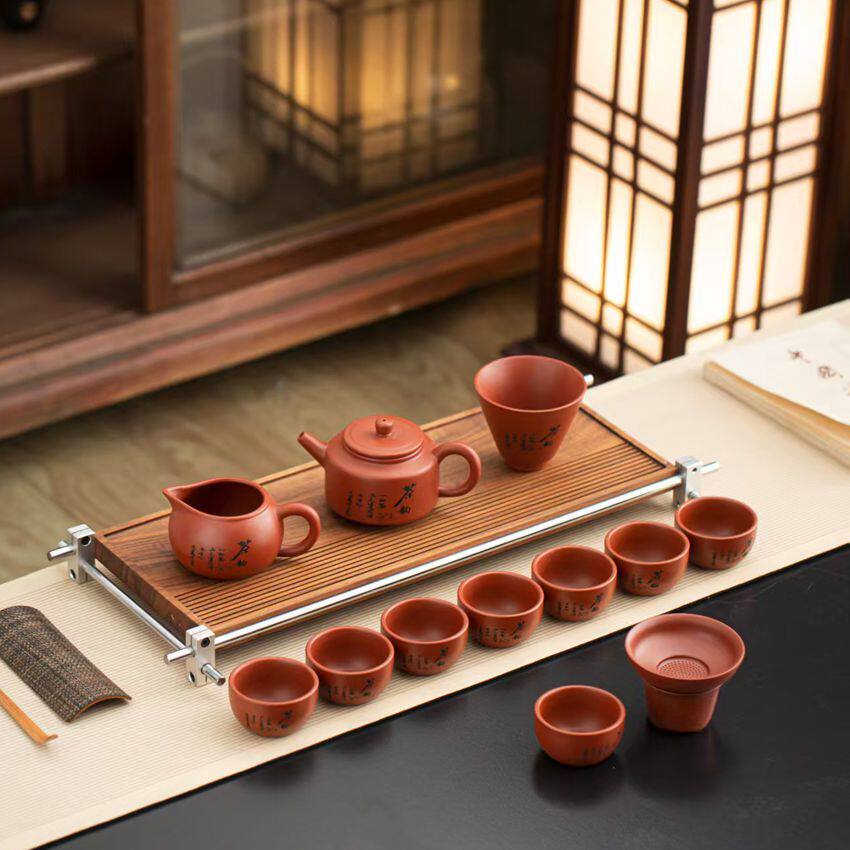 13头德钟茶韵手绘陶瓷茶具居家品茗轻奢雅致功夫茶器茶道套装精品
