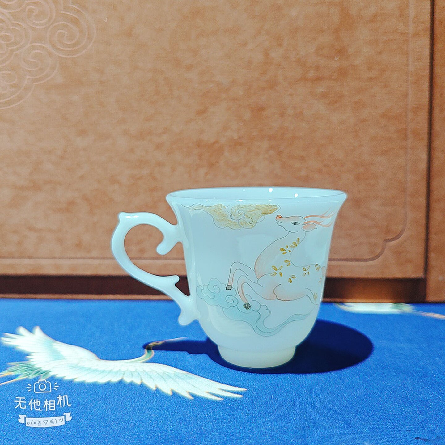 白皙执盏杯九色福鹿一款品茗杯手绘陶瓷茶具居家品茗轻奢雅致精品