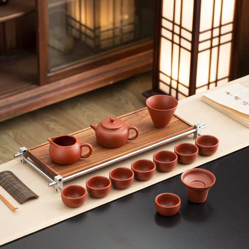 13头桑扁套装手绘陶瓷茶具居家品茗轻奢雅致功夫茶器茶道套装精品