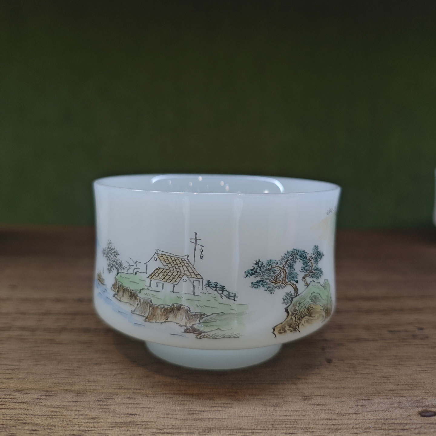 将军杯汀岸山居品茗杯手绘陶瓷茶具居家品茗轻奢雅致功夫茶居家雅