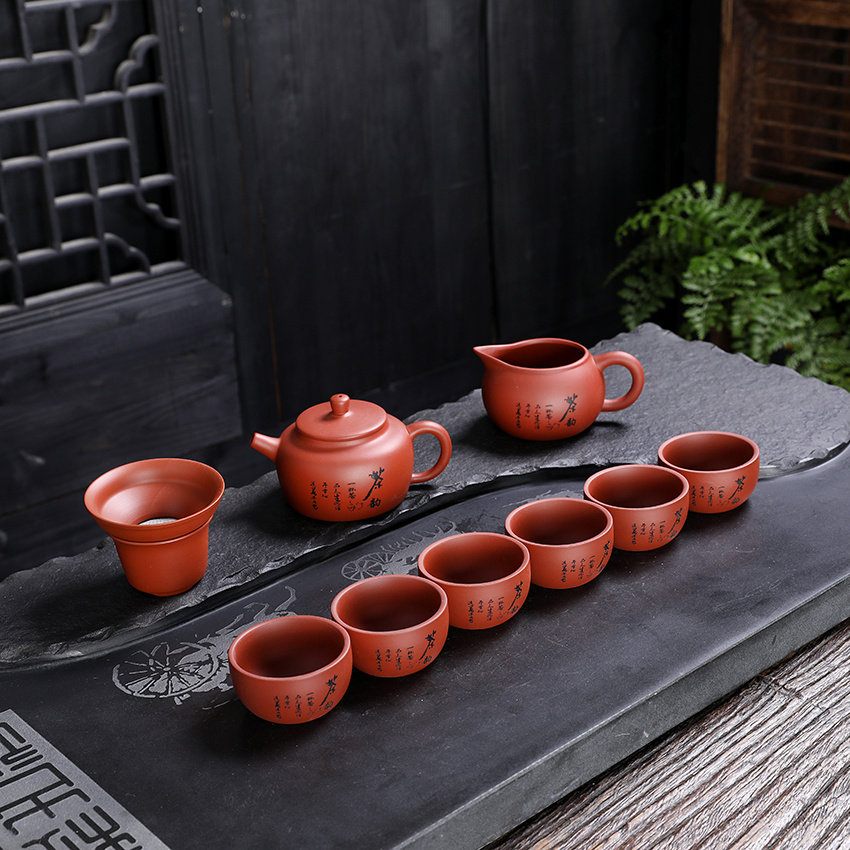 10头桑扁茶韵手绘陶瓷茶具居家品茗轻奢雅致功夫茶器茶道套装精品