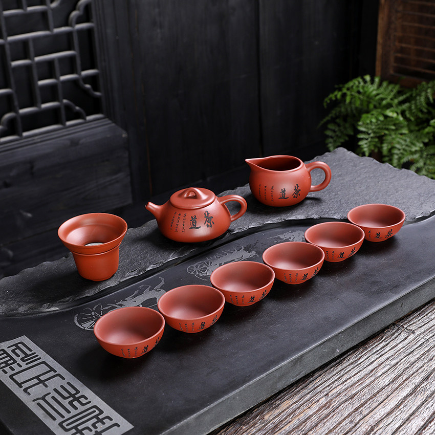 10头石瓢茶道手绘陶瓷茶具居家品茗轻奢雅致功夫茶器茶道套装精品