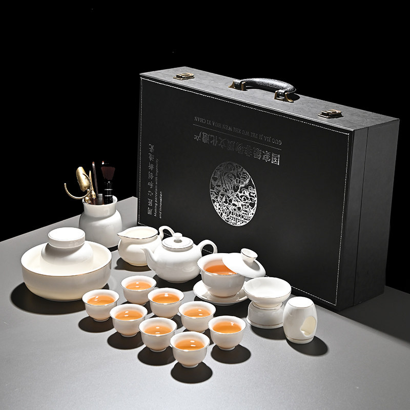 羊脂玉德化白瓷功夫泡茶具图片