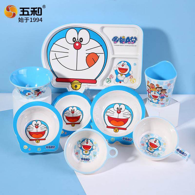 五和哆啦A梦儿童餐具可爱儿童碗机器猫餐盘卡通家用儿童餐盘,婴童用品,儿童餐具,淘宝优惠券,粉丝福利购,淘宝优惠卷