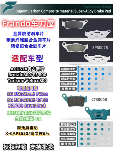 Frando车力屋刹车片台湾进口
