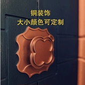 新中式 饰 金属浮雕古铜大门把拉手定制会所酒店包厢高档墙壁屏风装