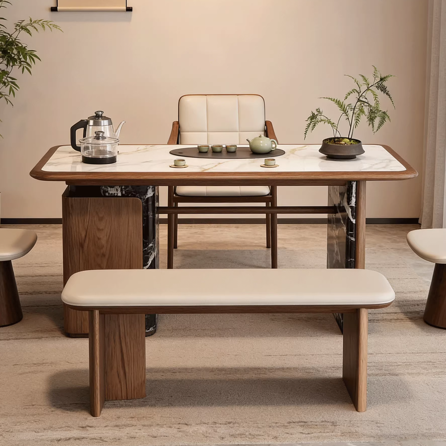 宋式美学国风简约黑胡桃木茶桌高端定制办公室酒店茶台设计师同款,住宅家具,家用茶台/茶桌,淘宝优惠券,粉丝福利购,淘宝优惠卷