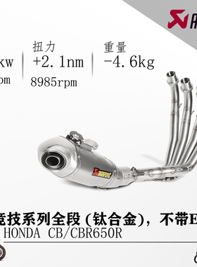 CB650R钛合金排气 CBR650R机车碳纤维全段排气 天蝎Akrapovic原装