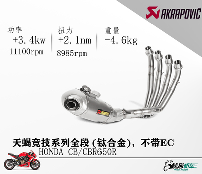 cb650r钛合金排气碳纤维天蝎