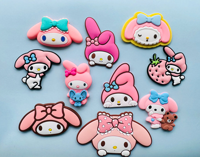 PVC软胶硅胶配件手机壳美容diy鞋子饰品冰箱贴水杯贴片美乐蒂麦兔