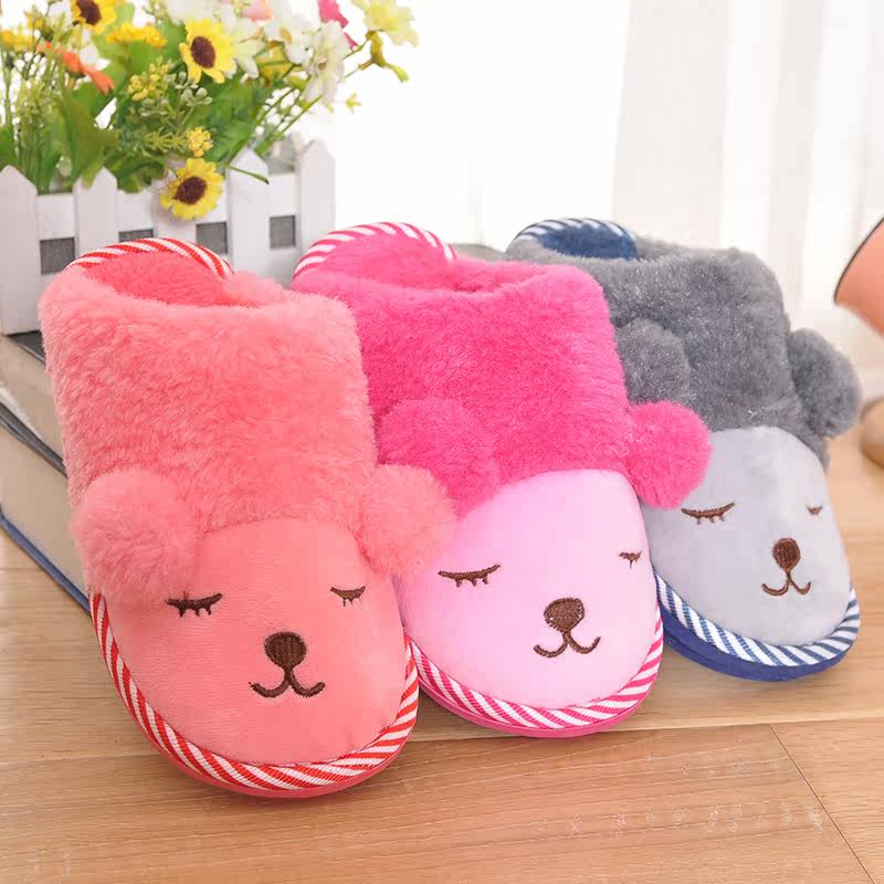 Pantoufles enfants en suède pour hiver - semelle Melaleuca - Ref 1016108 Image 3