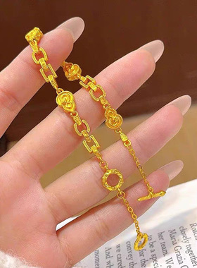 金店同款沙金传承系列链条灵蛇葫芦手链蛇转福禄手串时尚送女友礼