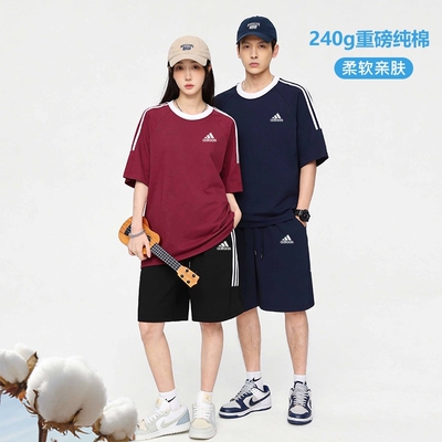 三叶草夏季新款纯棉套装