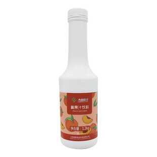 大由国际浓缩桃果酱1.2kg水蜜桃汁冷饮店奶茶店专用原材料商用