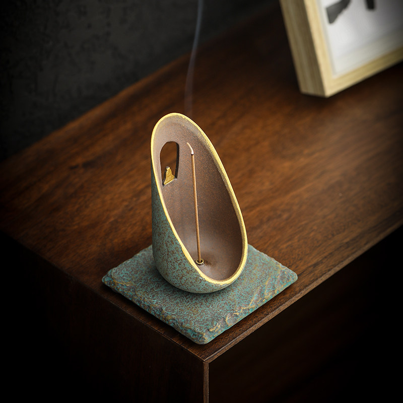 禅意线香插香座陶瓷香托香台立香熏炉茶道摆件中式书房客厅摆设品,家居饰品,香薰炉,淘宝优惠券,粉丝福利购,淘宝优惠卷