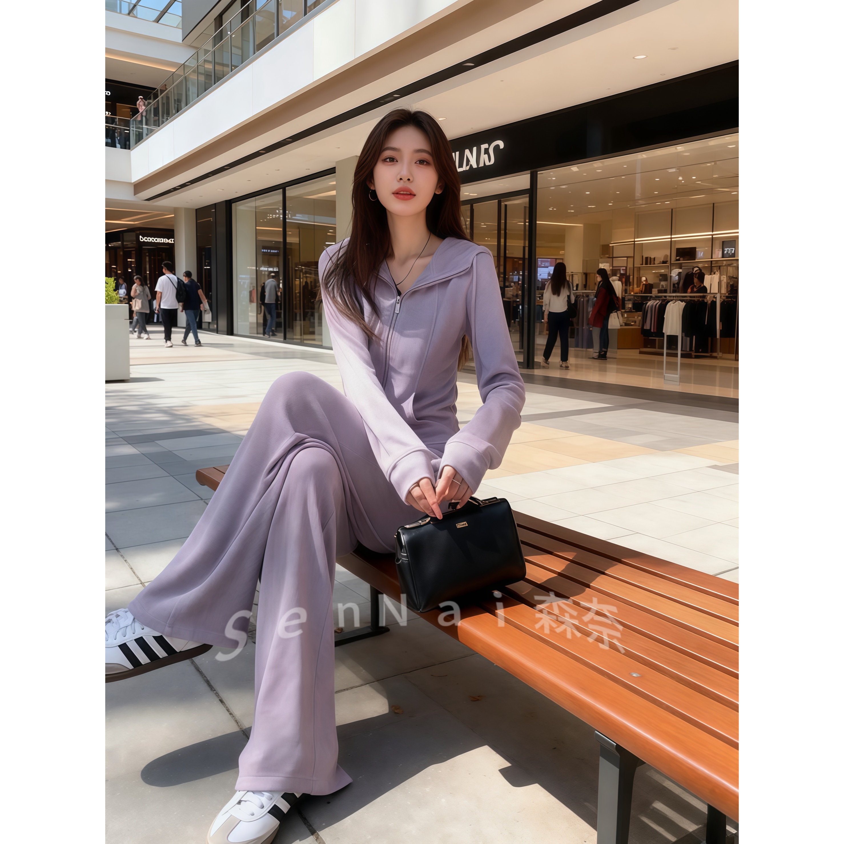 连帽卫衣休闲运动服套装女