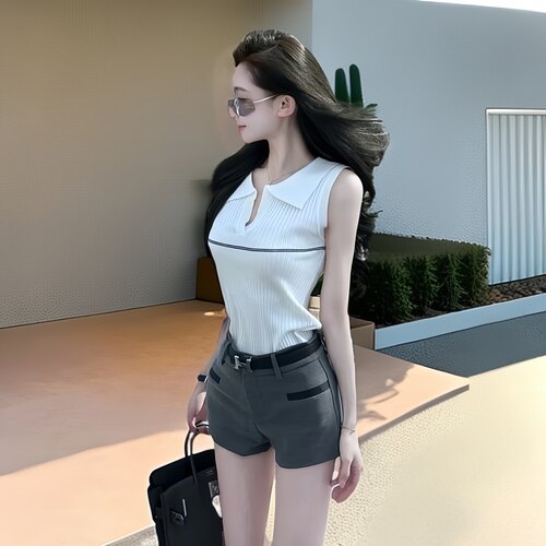 无袖背心女夏季修身显瘦时尚上衣