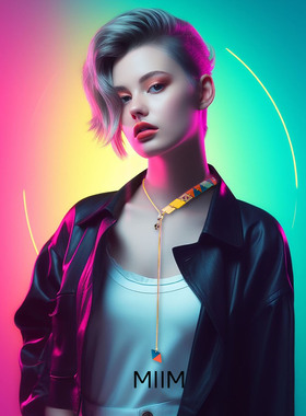 MIIMX some trianglesNO·7夸张艺术气质牛皮手工项链复古