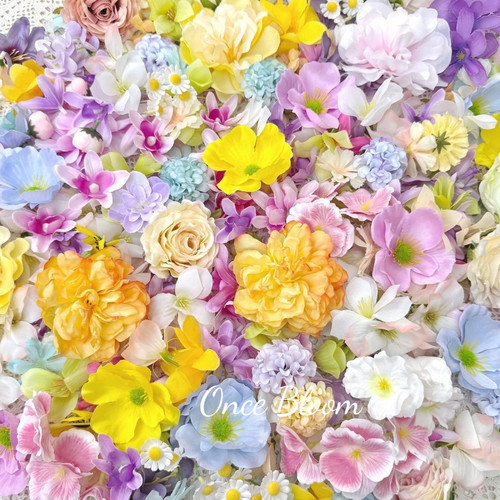 假花仿真小花朵材料包混搭 绨花头饰花环diy手工材料汉服裙撑