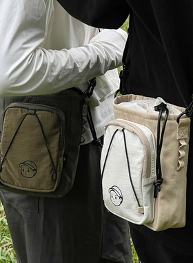 finerworld斜挎包尼龙防水户外便携百搭多色选水壶包情侣男女小包