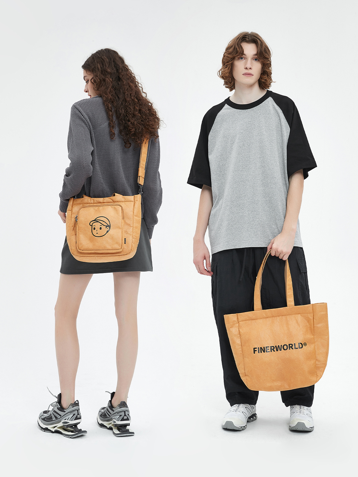 FINERWORLD大容量多口袋托特包