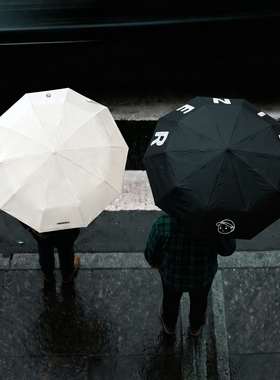 FINERWORLD自动折叠雨伞晴雨两用男女防晒防紫外线便携黑胶太阳伞