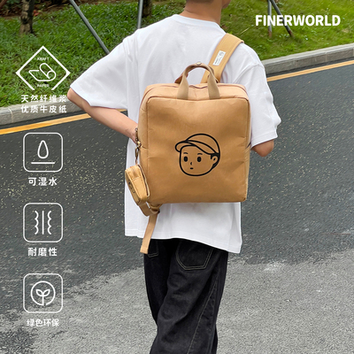 FINERWORLD出游男女复古双肩包