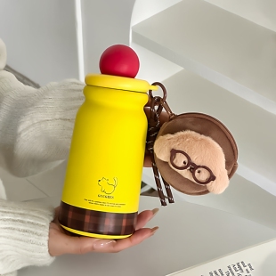 栗子小狗保温杯女生高颜值学生水杯316不锈钢便携可爱杯子上班族