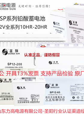 圣阳蓄电池 12伏SSP12-100/12V100AH18ah24ah安UPS应急免维护电瓶