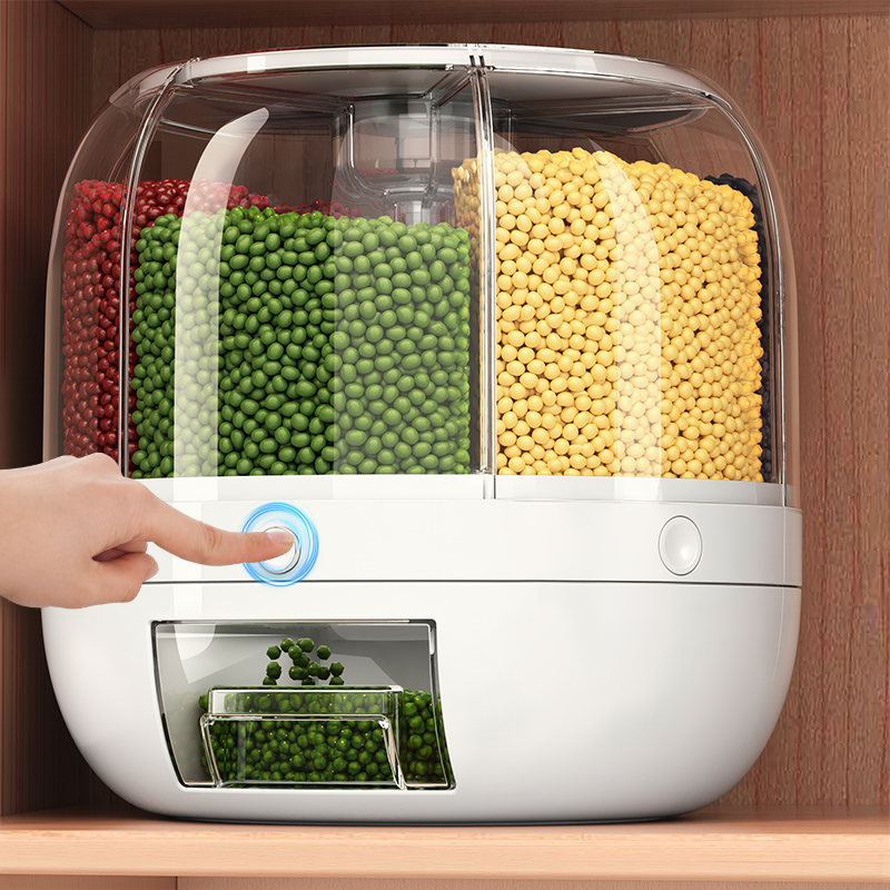 【防潮密封分类收纳】旋转杂粮桶