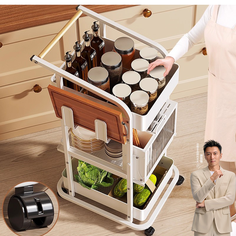 佳帮手多合一功能小推车置物架