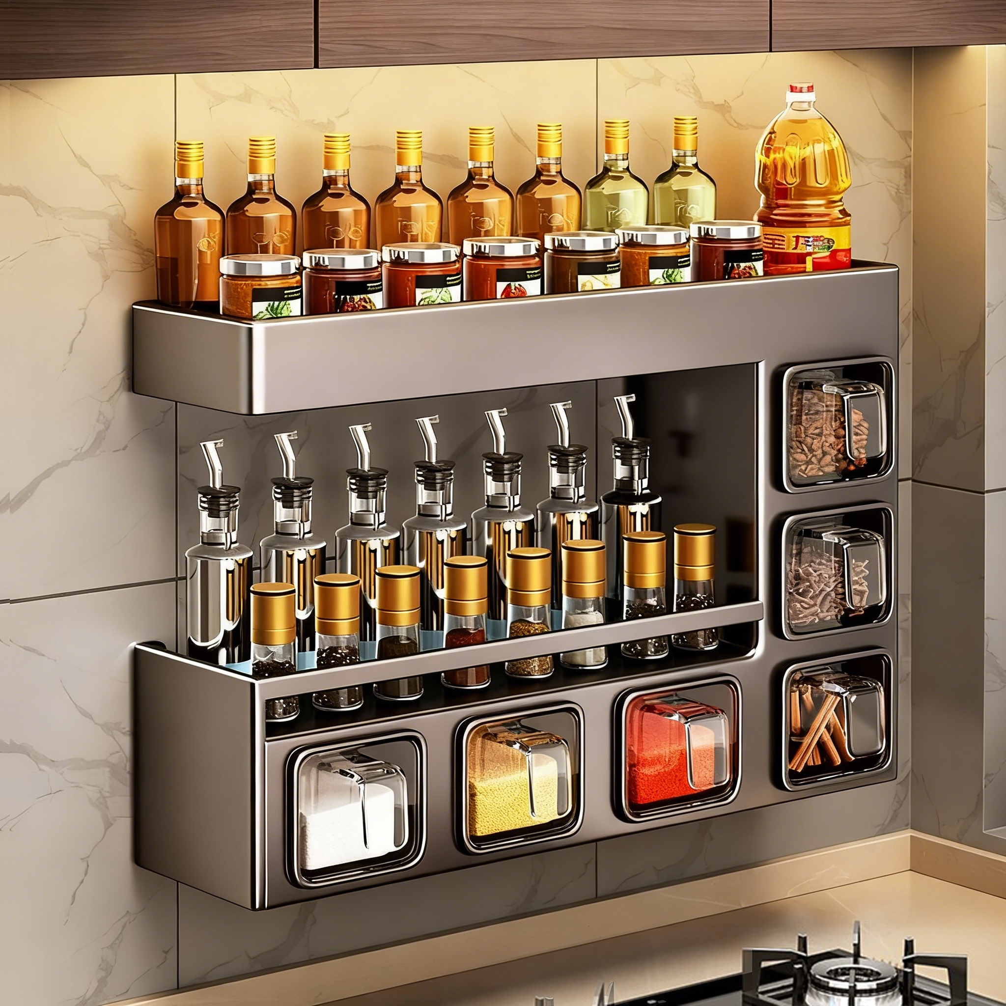 佳帮手厨房置物架置物架调料盒