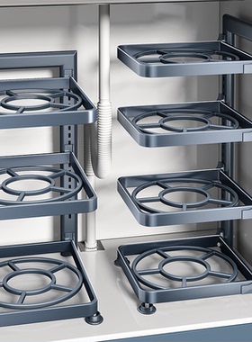 佳帮手厨房置物架家用锅架柜子分层下水槽橱柜内多层放锅具收纳架