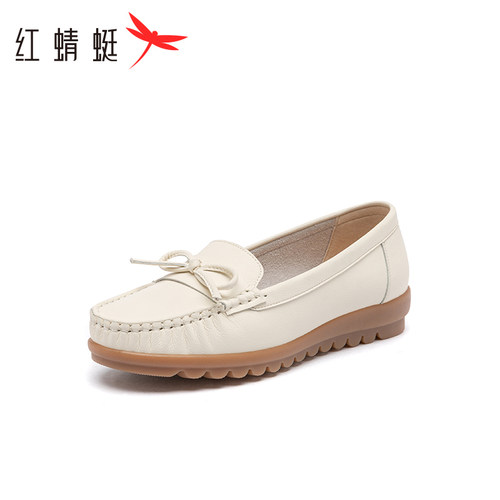 红蜻蜓平底豆豆鞋春季新款女鞋