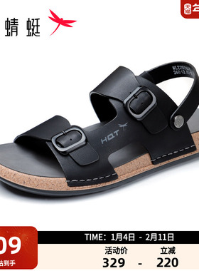 红蜻蜓沙滩鞋2025夏季新款软弹两穿户外凉拖勃肯凉鞋男士WLT25014