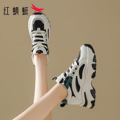 红蜻蜓老爹鞋女2025新款春